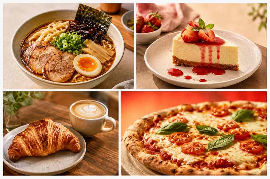 Fotografie jídla upravená pro marketing restaurace
