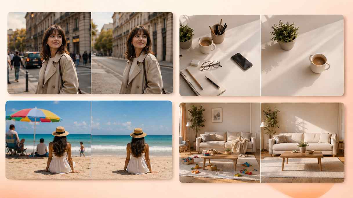 Fotografie vyčištěna po odstranění nežádoucího předmětu