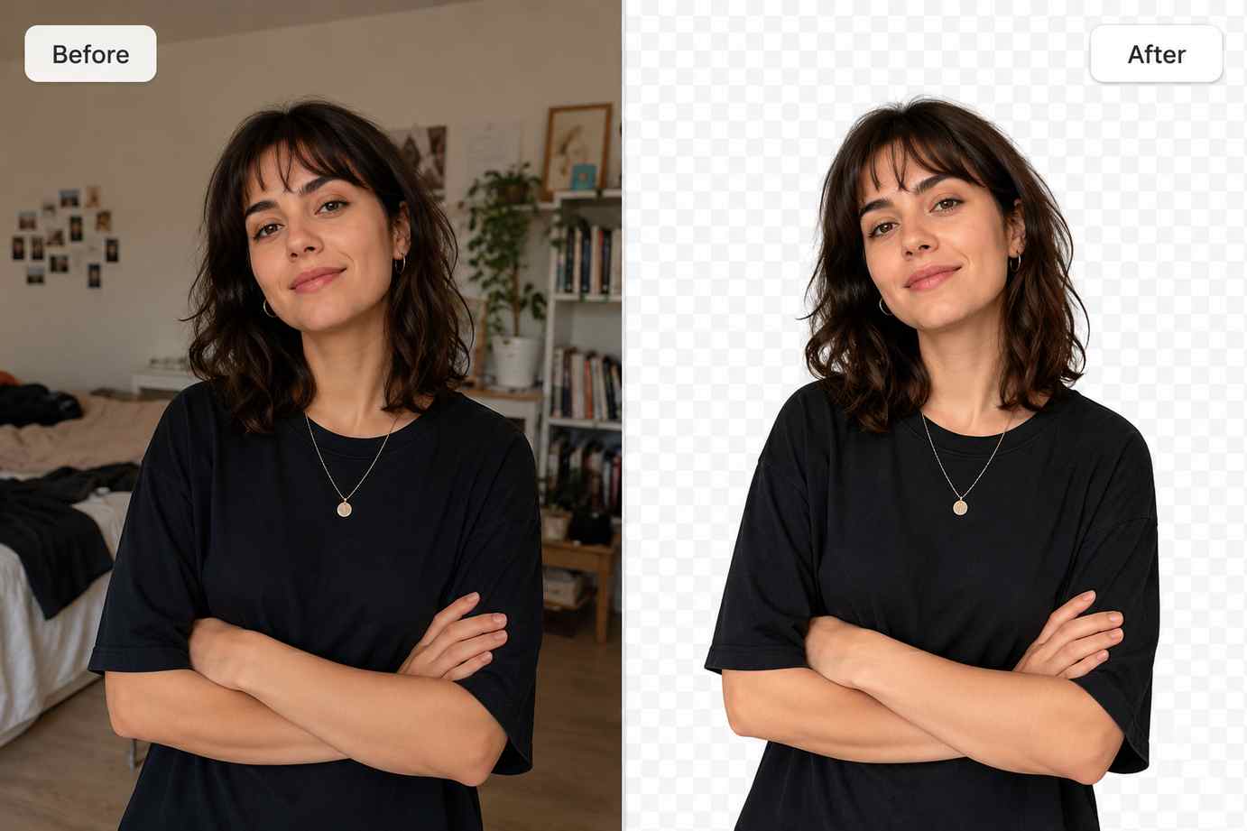 Onderwerp geïsoleerd na het verwijderen van de achtergrond